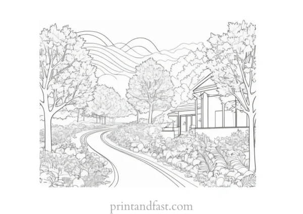 fall coloring page for adults