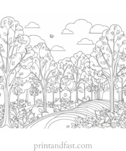 fall coloring page for kids