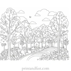 fall coloring page for kids