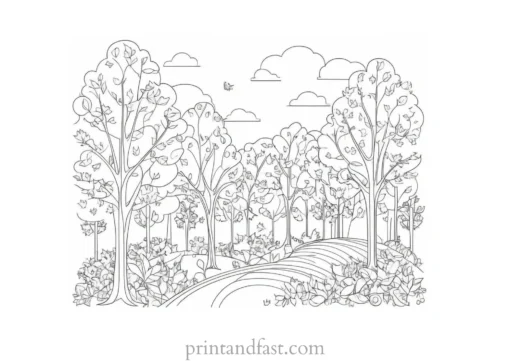 fall coloring page for kids