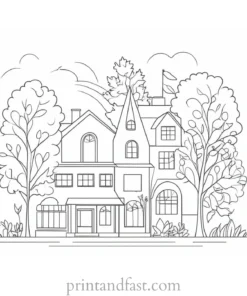 fall coloring page free