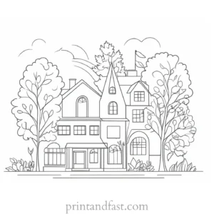 fall coloring page free