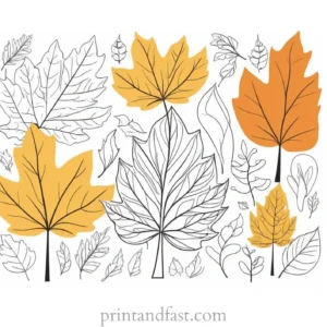 fall coloring page nature