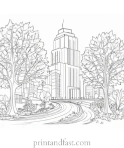 fall coloring page printable