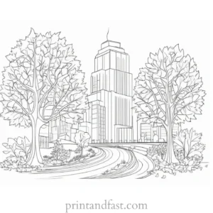 fall coloring page printable