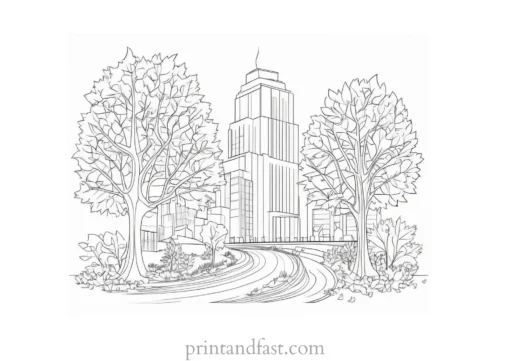 fall coloring page printable