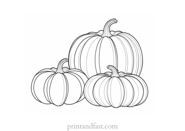 fall coloring page pumpkins