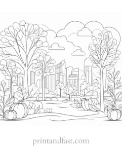 fall coloring page template