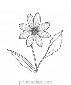 fall flower coloring page