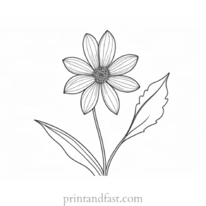 fall flower coloring page