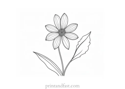 fall flower coloring page