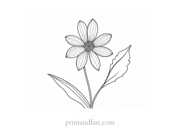 fall flower coloring page