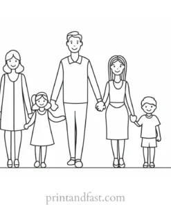 family coloring page download