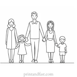 family coloring page download