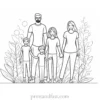 family coloring page idea