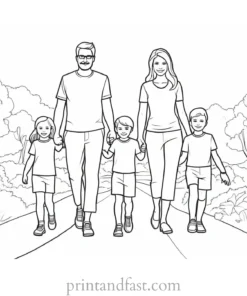 family coloring page project