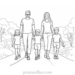 family coloring page project