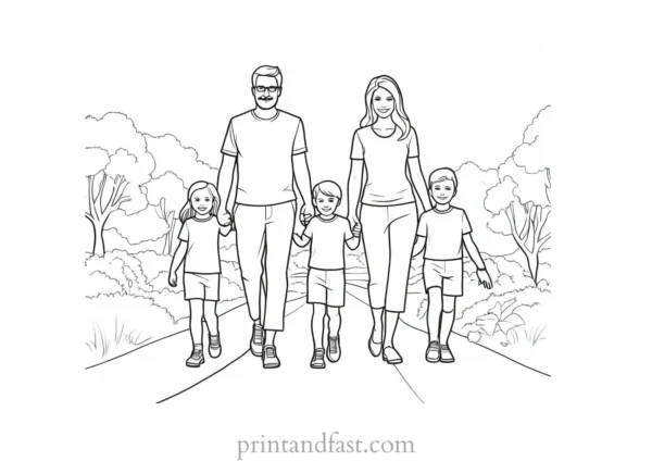 family coloring page project