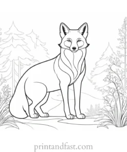 fantasy fox coloring page