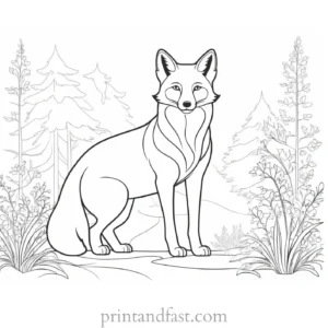 fantasy fox coloring page