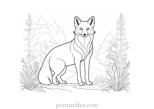 fantasy fox coloring page