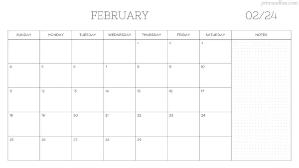 february 2024 calendar printable 4