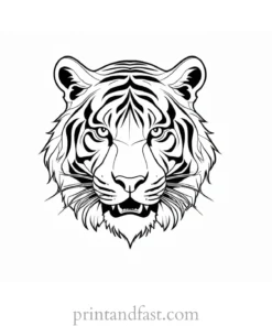 ferocious tiger coloring page