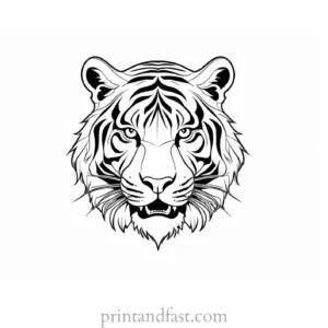 ferocious tiger coloring page