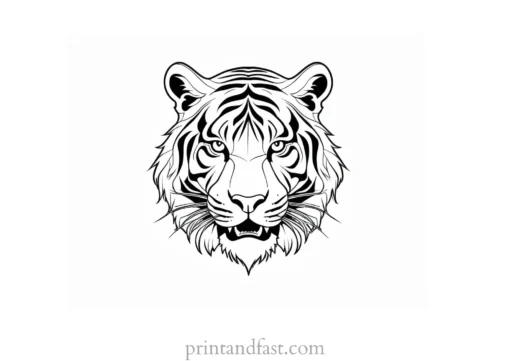 ferocious tiger coloring page