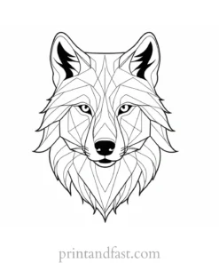 fierce wolf coloring page