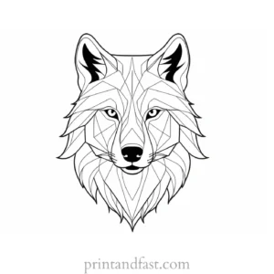 fierce wolf coloring page