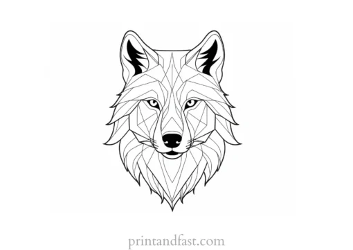 fierce wolf coloring page