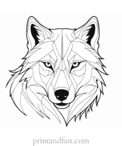 fierce wolf coloring sheet