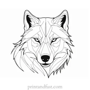 fierce wolf coloring sheet