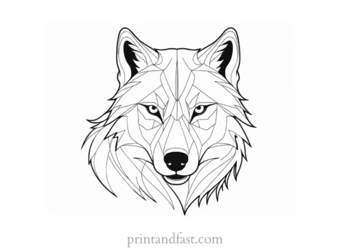 fierce wolf coloring sheet