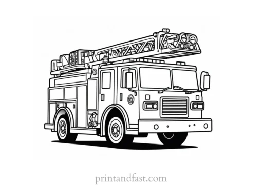 fire truck coloring page for kids