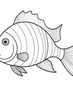 fish coloring page for kids