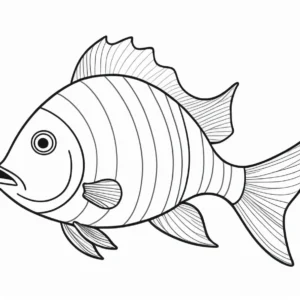 fish coloring page for kids