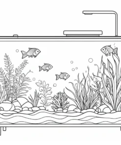 fish tank coloring page