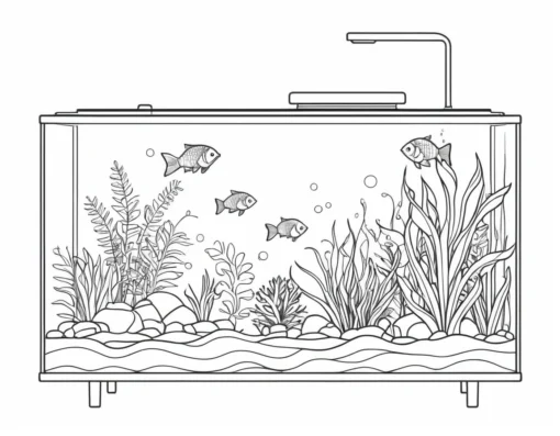 fish tank coloring page