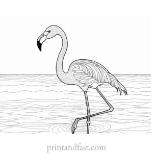 flamingo coloring page intricate