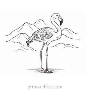 flamingo coloring page spring