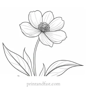 flower coloring page for adults