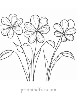 flower coloring page for kids