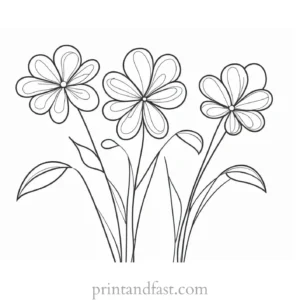 flower coloring page for kids