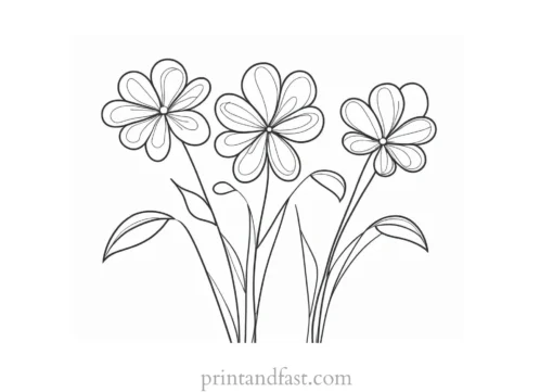 flower coloring page for kids