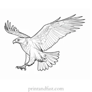 flying eagle coloring page