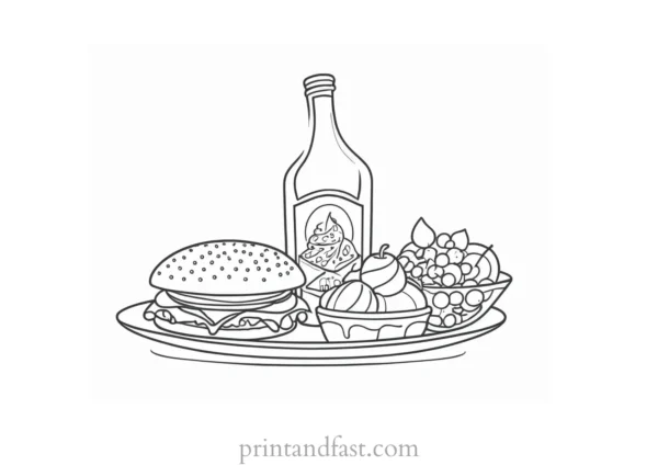 food coloring page educational