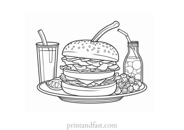 food coloring page for kids