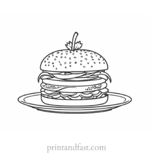 food coloring page simple